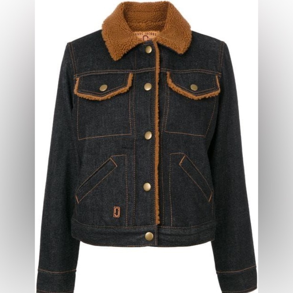 Marc Jacobs Women's Shearling Jacket Denim